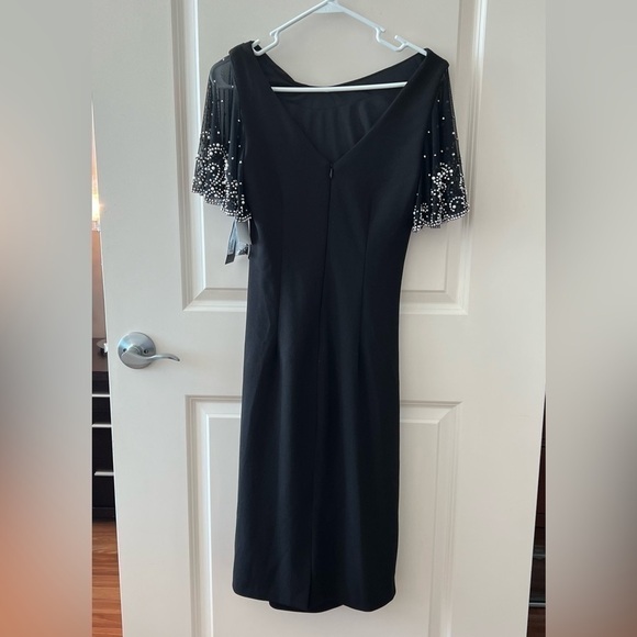 Betsy & Adam Womens Beaded Knee Length Sheath Dress NWT - Picture 6 of 16